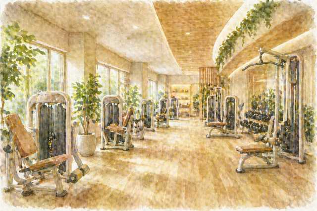 watercolor-machine-gym