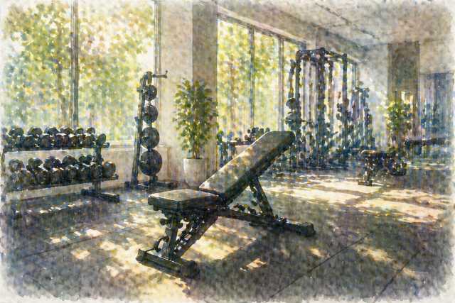 watercolor-sunlit-bench